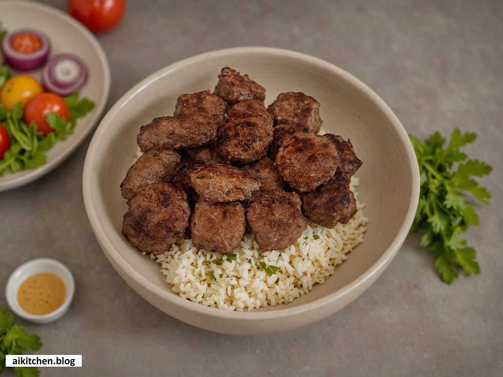 الكوفتة المشوية من اللحم المفروم والخضروات