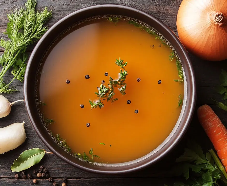 مرق الخضروات العربي بدون لحوم والتوابل الصحي لمرضى السكري