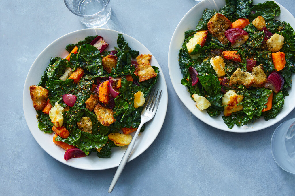 سلطة الفتوش مع الحمـص المشوي الصحيّة