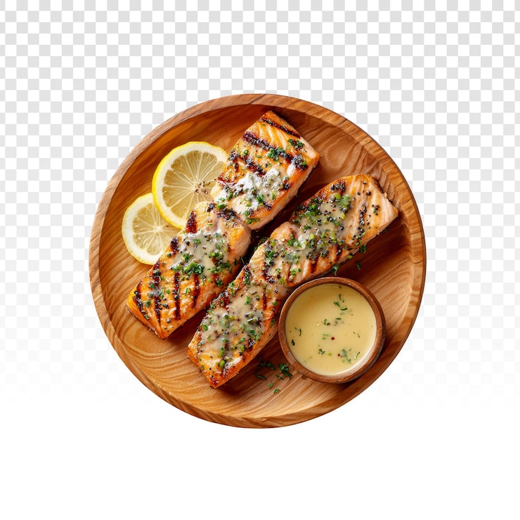 سلمون مشوي صحي سريع بصوص الليمون والأعشاب - وجبة رياضية