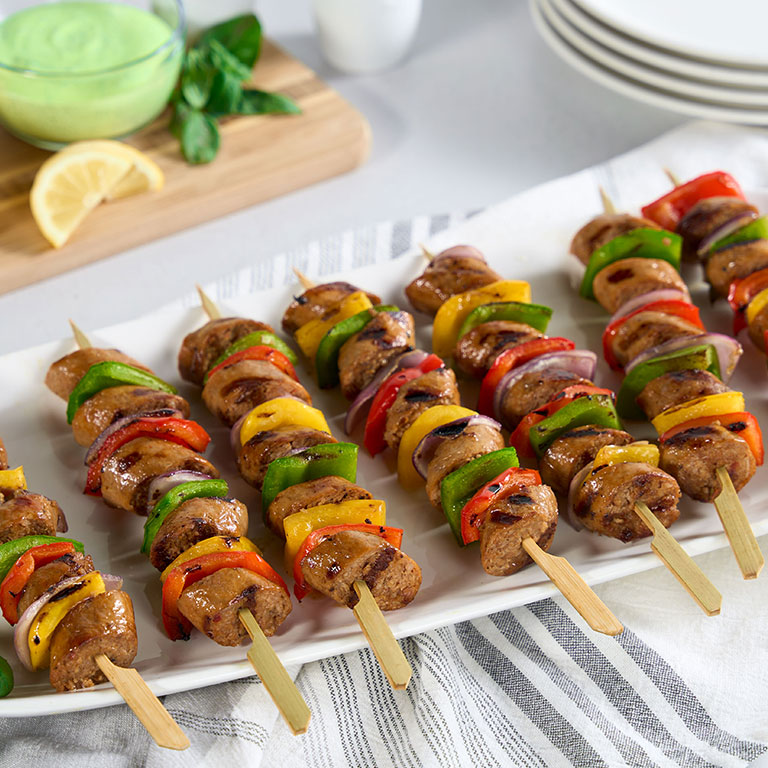 خضروات مشوية على الفحم مع صلصة اليسون الصحية