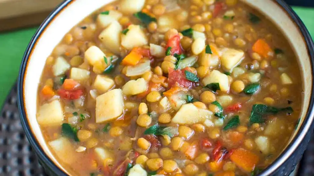 شوربة العدس مع الخضروات المشكلة الصحية للقلب