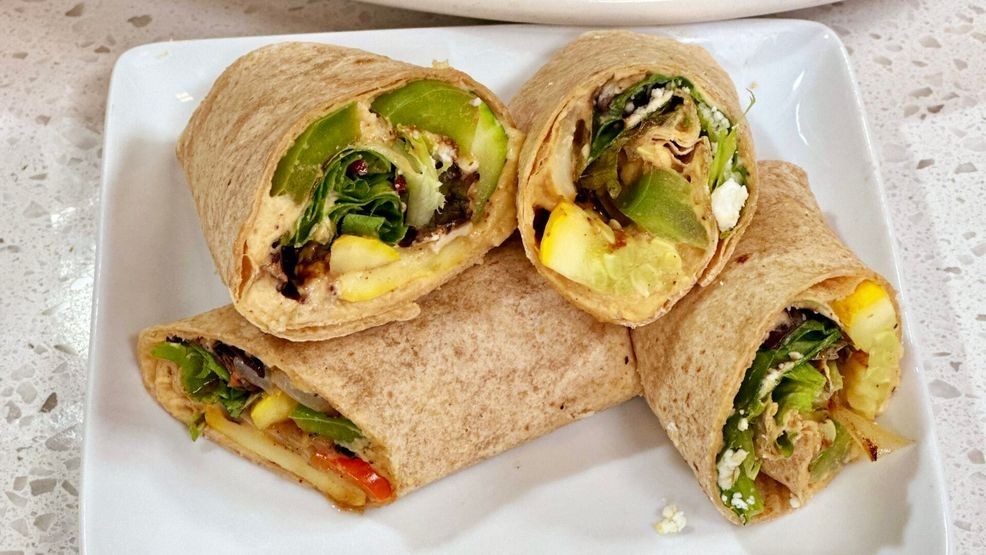 بوريتو الخضروات المشوية والحمص الصحي