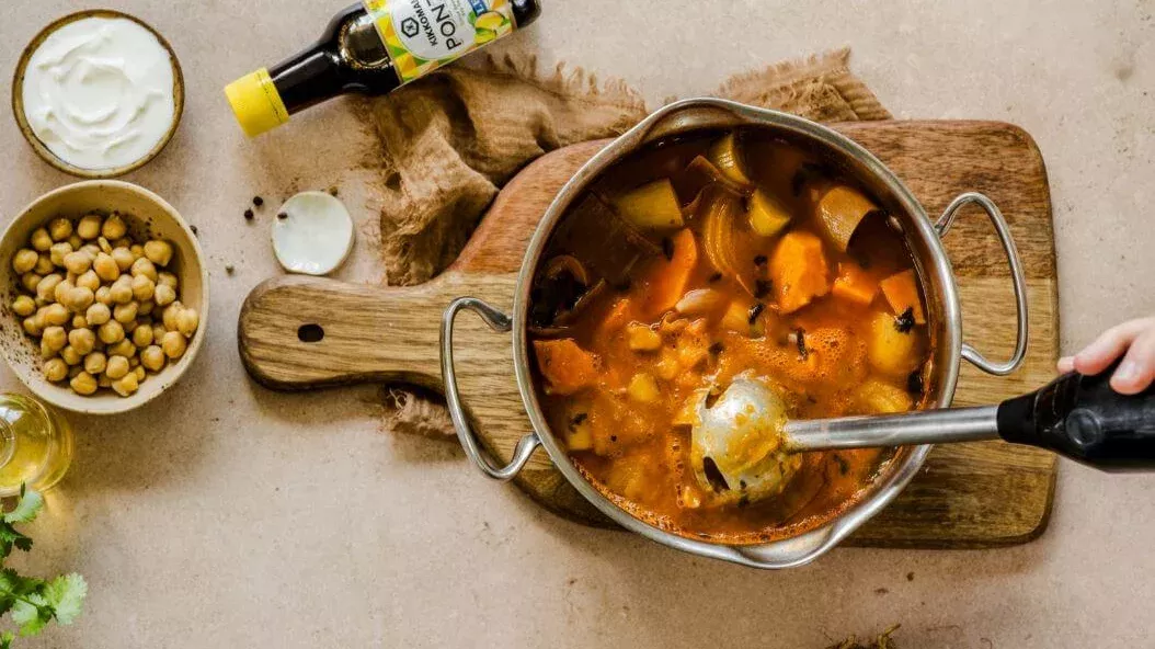 شوربة الخضروات المشوية الصحية