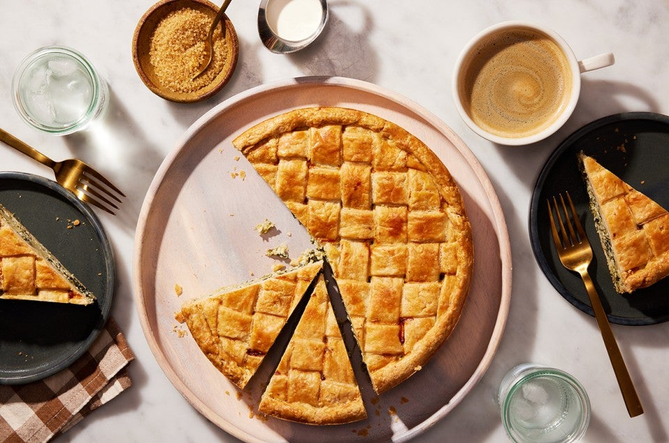 فطائر السبانخ والجبن الصحية باستخدام الدقيق الكامل والتوست الصحّي