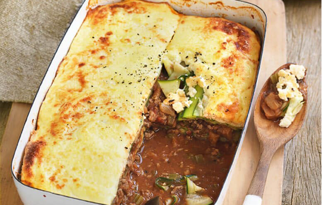 المسقعة الصحية بالخضروات والعدس