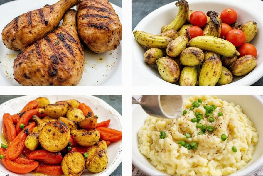 صينية البطاطا المهروسة بالخضروات المشوية لمرضى السكري