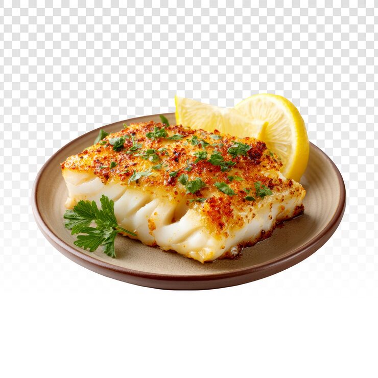 سمك مشوي على البخار مع الليمون والأعشاب